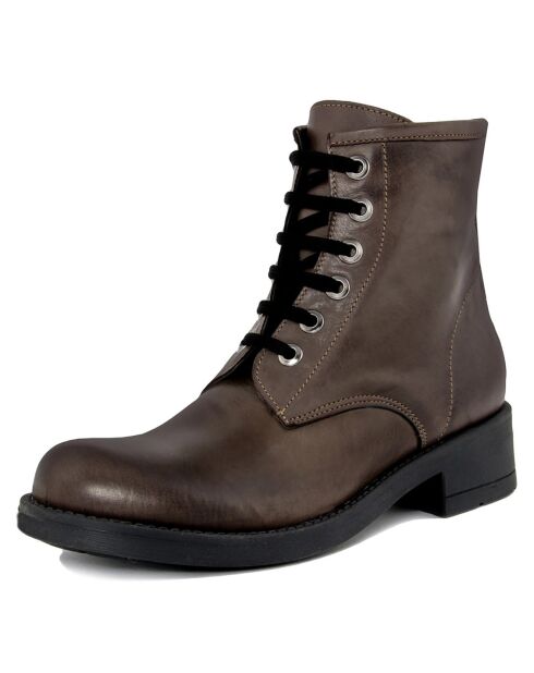 Boots en Cuir Eloise marron