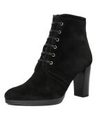 Bottines en Velour de Cuir Louna noires - Talon 8.5 cm