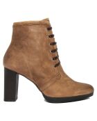 Bottines en Cuir Mya marron - Talon 8.5 cm