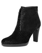 Bottines en Velour de Cuir Alba noires - Talon 8.5 cm