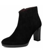 Bottines en Velour de Cuir Jade noires - Talon 8.5 cm