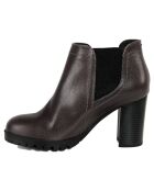 Bottines en Cuir Lou marron - Talon 8 cm