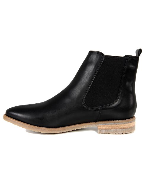 Chelsea boots en Cuir Lucie noires