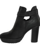 Bottines en Cuir Ella noires - Talon 9.5 cm