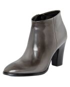 Bottines en Cuir Charlie grises - Talon 9 cm