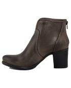 Bottines en Cuir Lou marron - Talon 7 cm