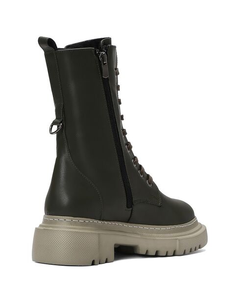 Boots Thaïs vertes - Talon 6 cm