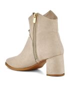 Bottines Jeanne beiges - Talon 6 cm