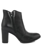 Bottines en Cuir Nina noires - Talon 8 cm