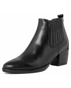 Bottines en Cuir Nour noires - Talon 6 cm