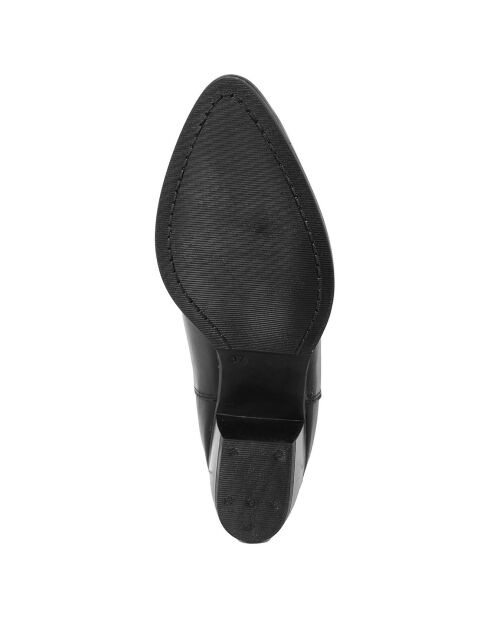 Bottines en Cuir Nour noires - Talon 6 cm