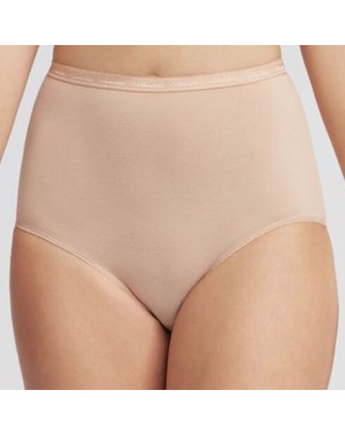 3 maxi mutandine in cotone biologico bianco/beige/nero