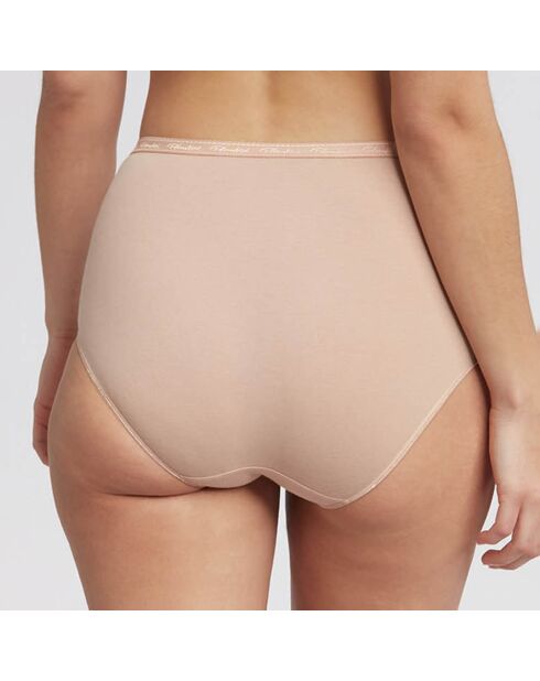 3 maxi mutandine in cotone biologico bianco/beige/nero