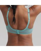 Soutien-gorge Coeur Croisé Feminin Dentelle bleu turquoise