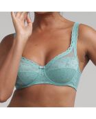 Soutien-gorge Coeur Croisé Feminin Dentelle bleu turquoise