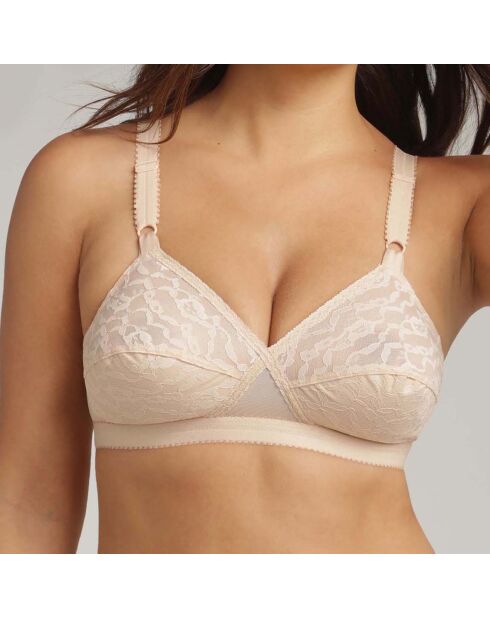 Beiger BH mit Kreuzherz