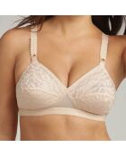 Beiger BH mit Kreuzherz