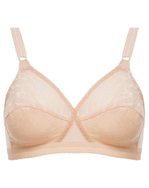 Beiger BH mit Kreuzherz