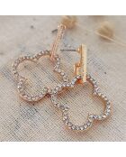 Boucles d'oreilles pendantes en Zircon sur Laiton