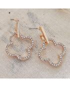 Boucles d'oreilles pendantes en Zircon sur Laiton