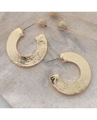 Boucles d'oreilles plates en laiton plaqué Or