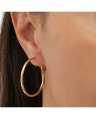 Boucles d'oreilles cerceau sur laiton doré