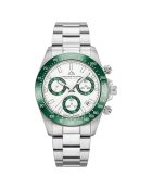 Montre Homme Quartz en Acier Grand Mont Ceramic argentée