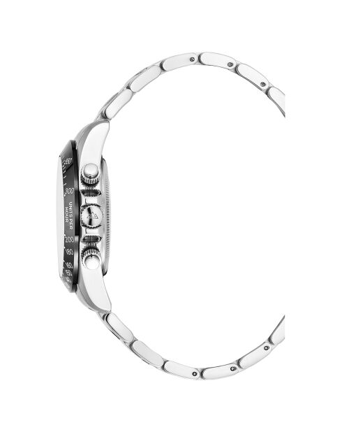 Montre Homme Quartz en Acier Grand Mont Ceramic argentée