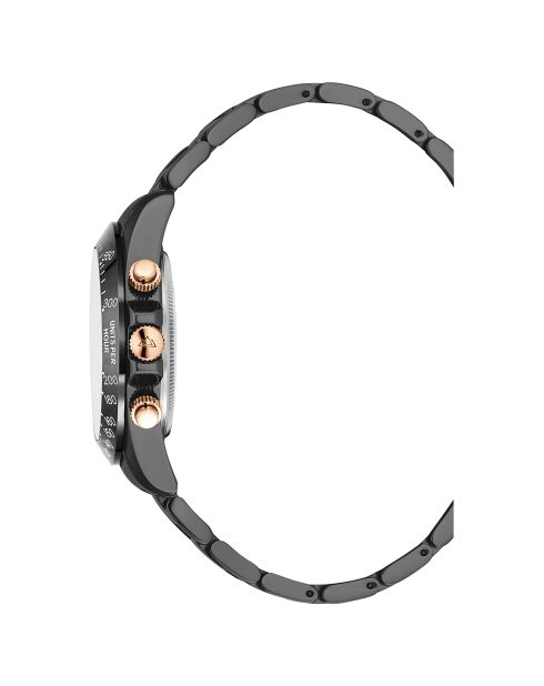 Montre Homme Quartz en Acier Grand Mont Ceramic noire