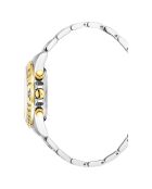 Montre Homme Quartz en Acier Grand Mont Ceramic argenté/doré