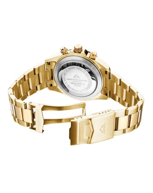 Montre Homme Quartz en Acier Grand Mont Ceramic dorée