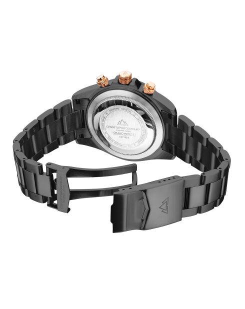 Montre Homme Quartz en Acier Grand Mont Ceramic noire