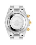 Montre Homme Quartz en Acier Grand Mont Ceramic argenté/doré
