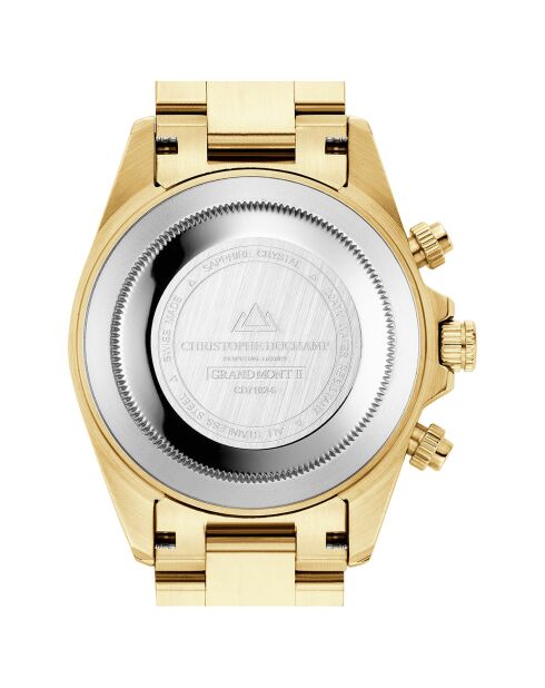 Montre Homme Quartz en Acier Grand Mont Ceramic dorée