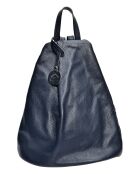 Sac à dos en Cuir en Cuir Luisa Vannini bleu foncé - 38x36x18 cm