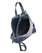 Sac à dos en Cuir en Cuir Luisa Vannini bleu foncé - 38x36x18 cm