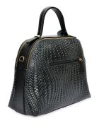 Sac à main en Cuir Isabella Rhea noir - 27x34x16 cm