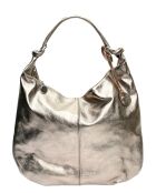 Sac hobo en Cuir Carla Ferreri bronze - 33x43.5 cm