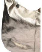 Sac hobo en Cuir Carla Ferreri bronze - 33x43.5 cm