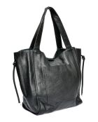 Sac fourre-tout en Cuir Isabella Rhea noir - 38x54x19 cm