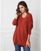 Abito in felpa Beder in misto cashmere arrugginito