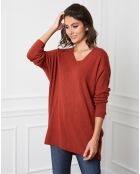 Abito in felpa Beder in misto cashmere arrugginito