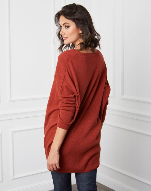 Beder rostiges Pulloverkleid aus einer Kaschmirmischung