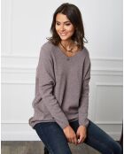 Taupefarbenes Pulloverkleid Beder aus einer Kaschmirmischung