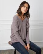 Taupefarbenes Pulloverkleid Beder aus einer Kaschmirmischung