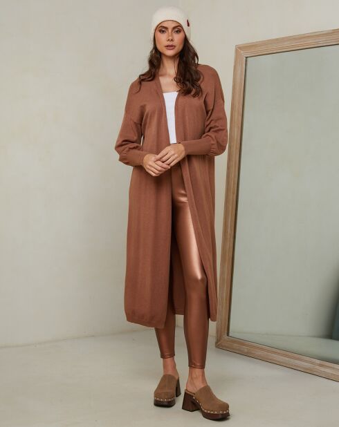 Heviz vest van camel kasjmiermix