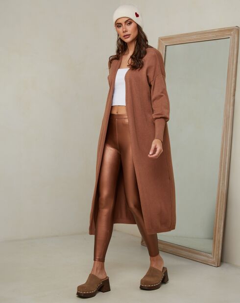 Heviz vest van camel kasjmiermix