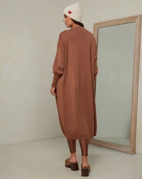 Heviz vest van camel kasjmiermix