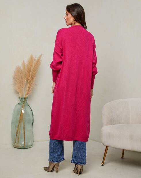 Heviz fushia vest van kasjmiermix