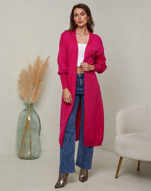 Heviz fushia vest van kasjmiermix